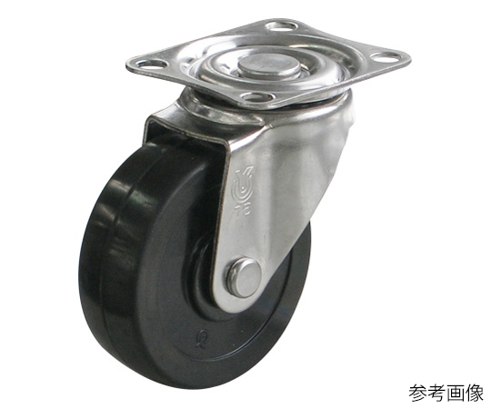 SUS-SG型キャスター 自在車プレート式 径75mm ゴム車輪