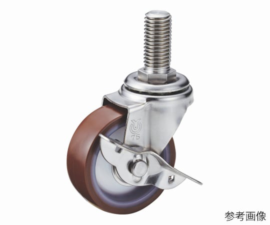 SUS-ST-S型キャスター 自在車ねじ込み式（ストッパー付）