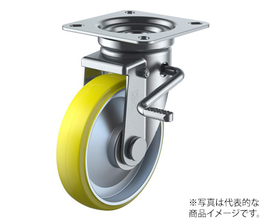 JB型キャスター 自在車プレート式（ダブルストッパー付）