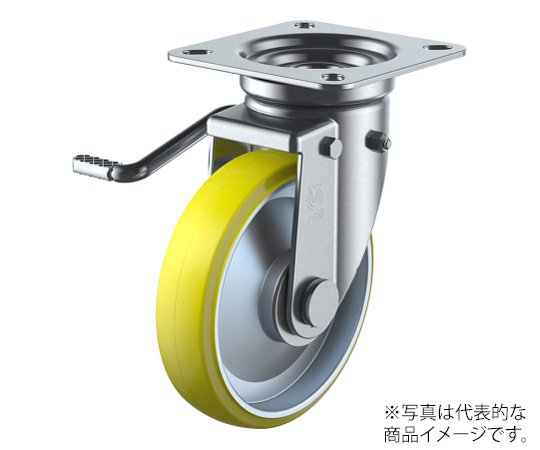 JB型キャスター 自在車プレート式（ダブルストッパー付）