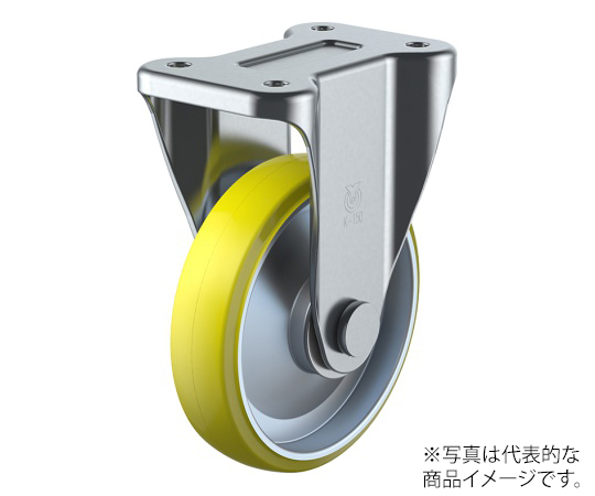 K型キャスター 固定車プレート式 径200mm 帯電防止ウレタン車輪（鋼板ホイル）