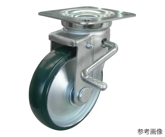 JB型キャスター 自在車プレート式（ダブルストッパー付）