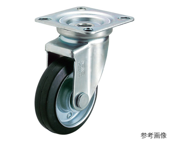 J型キャスター 自在車プレート式 径150mm 導電ゴム車輪（鋼板ホイル）