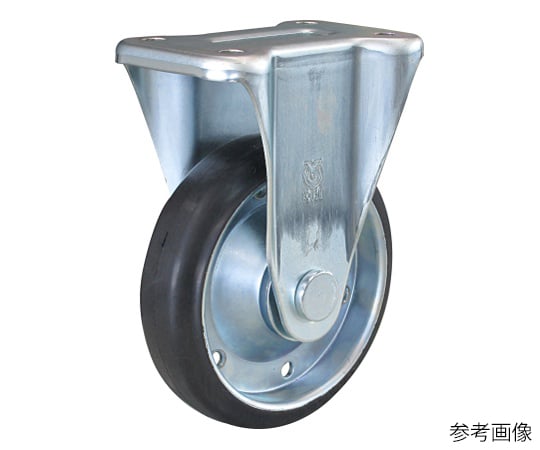 K型キャスター 固定車プレート式 径130mm 導電ゴム車輪（鋼板ホイル）
