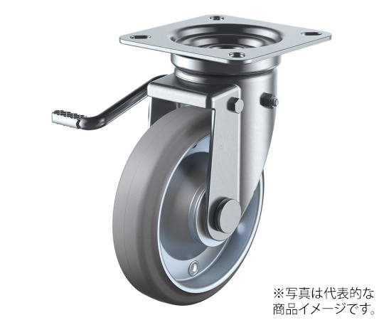 JB型キャスター 自在車プレート式（ダブルストッパー付）