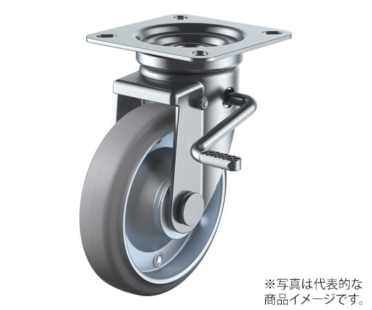 JB型キャスター 自在車プレート式（ダブルストッパー付）