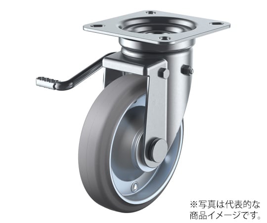 JB型キャスター 自在車プレート式（ダブルストッパー付）