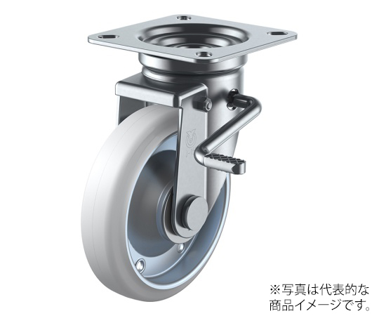 JB型キャスター 自在車プレート式（ダブルストッパー付）
