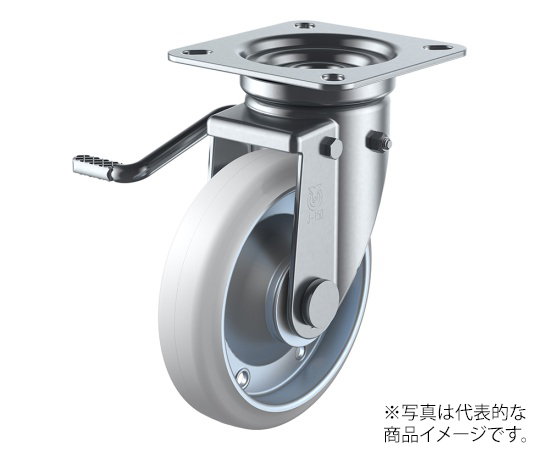 JB型キャスター 自在車プレート式（ダブルストッパー付）