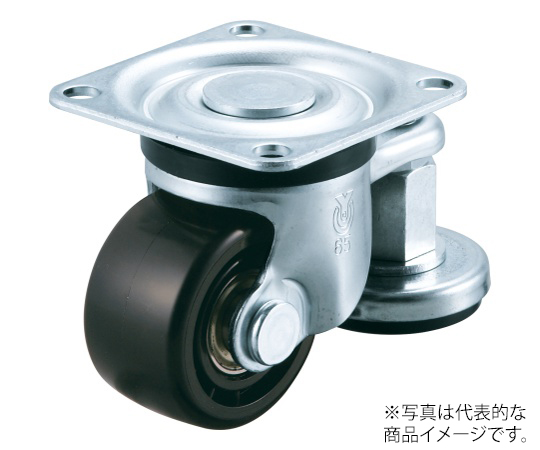 HG-AF型キャスター 自在車プレート式 径75mm ウレタン車輪（アルミホイル）
