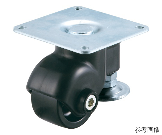 SPLG型キャスター 自在車プレート式 径75mm ナイロン車輪（黒）