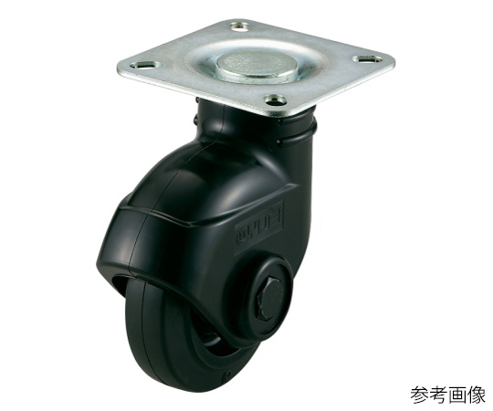 サイレンス PLJ型キャスター 自在車プレート式 径130mm ゴム車輪（ナイロンホイル）