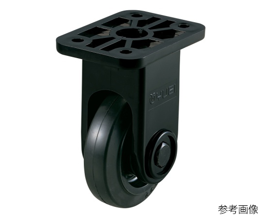 サイレンス PLK型キャスター 固定車プレート式 径130mm ゴム車輪（ナイロンホイル）