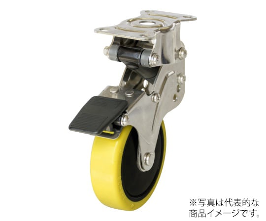緩衝器付キャスターポルテ NPR型 固定車プレート式（ストッパー付）