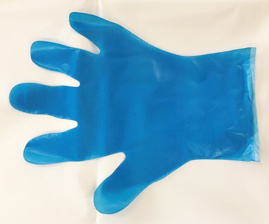 ポリエチレン手袋 ガードマックス TO-402B ブルー L 400枚×24箱 TO-402B L