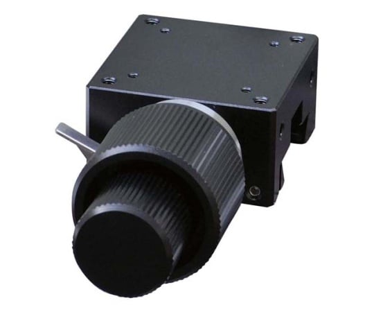 長作動ステージ用ブロック　粗微動ハンドル