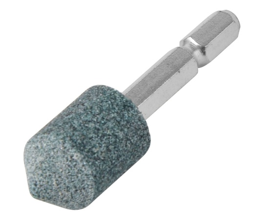 六角軸付先細円筒型砥石　16×25mm　非鉄用
