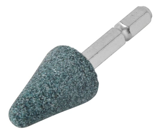 六角軸付三角型砥石　19×28mm　非鉄用