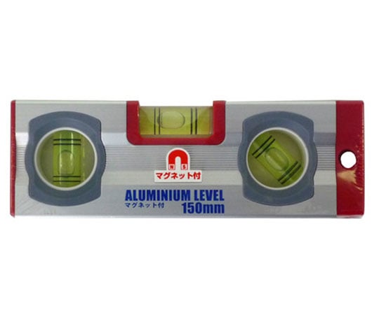 アルミ水平器　150mm　マグネット付