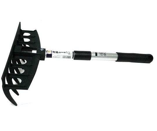 アルミ柄ミニ軽量伸縮レーキ　8本爪