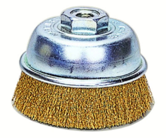 カップブラシ　75mm　真鍮線