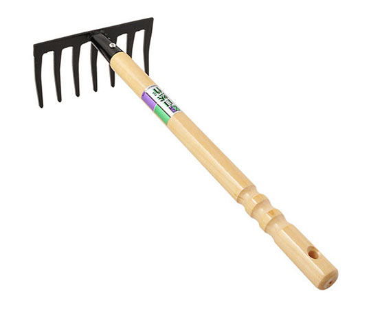 ミニレーキ　7本爪　木柄タイプ