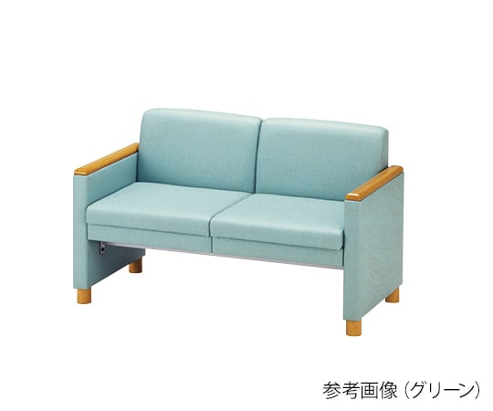 ロビーチェア　両肘付き　2人用　背付き　ピンク