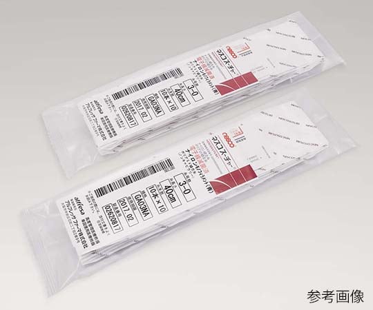 62-9966-66 ナイロン製縫合糸 4-0号 50cm 青 100本入 IA04NA