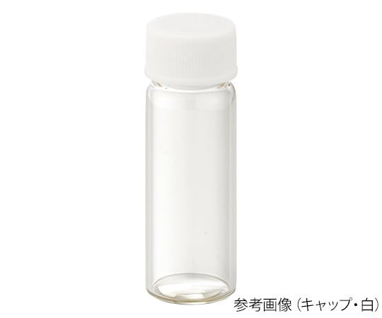 62-9975-24 ねじ口瓶（無色）+PPキャップ（白）+フッ素PTFE/ニトリルパッキン 組合せセット 100組入 S-08 250063