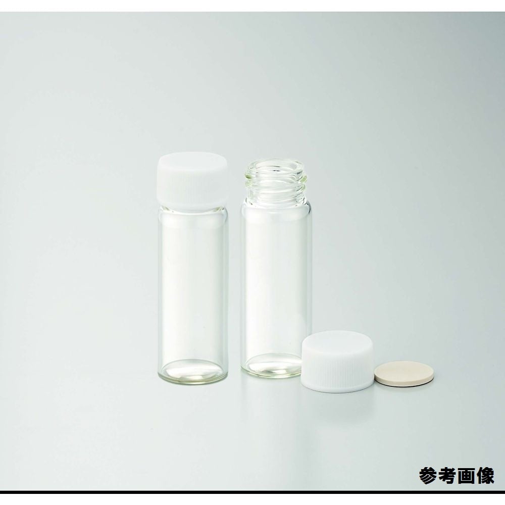 ねじ口瓶（茶）+PPキャップ（白）+フッ素PTFE/ニトリルパッキン 組合せセット 100組入 SV-5 日電理化硝子 aso 