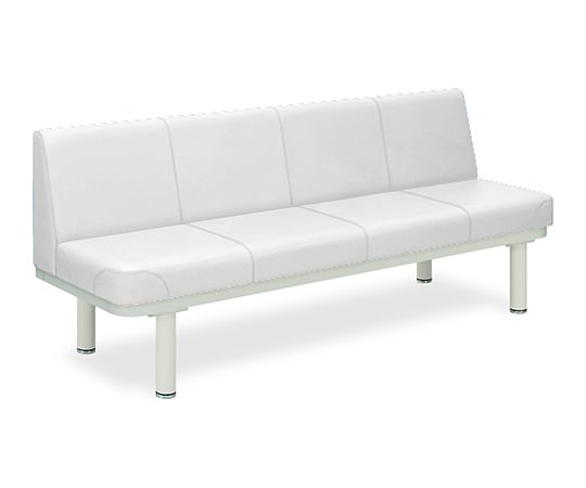 590型ソファー・背付き（01） 座幅45（全幅63）×長さ120×座高48（全高82）cm 白