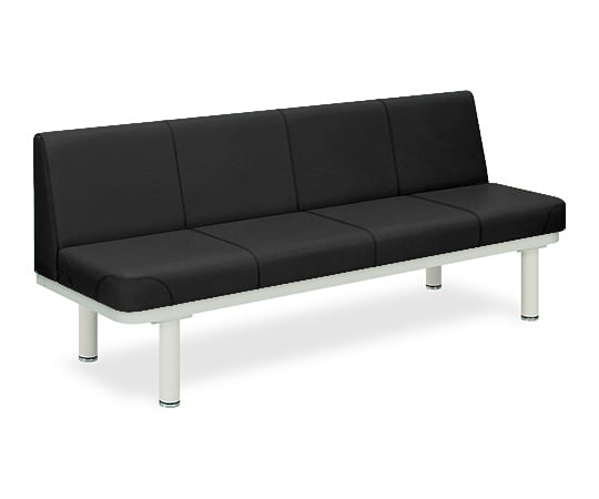 590型ソファー・背付き（01） 座幅45（全幅63）×長さ120×座高48（全高82）cm 黒