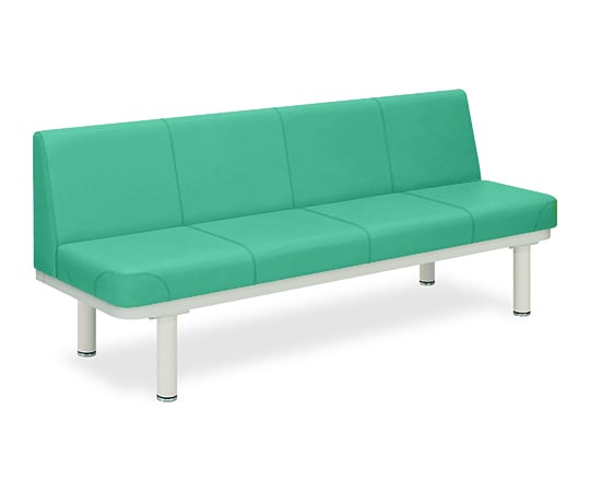 590型ソファー・背付き（01） 座幅45（全幅63）×長さ120×座高48（全高82）cm ライトグリーン