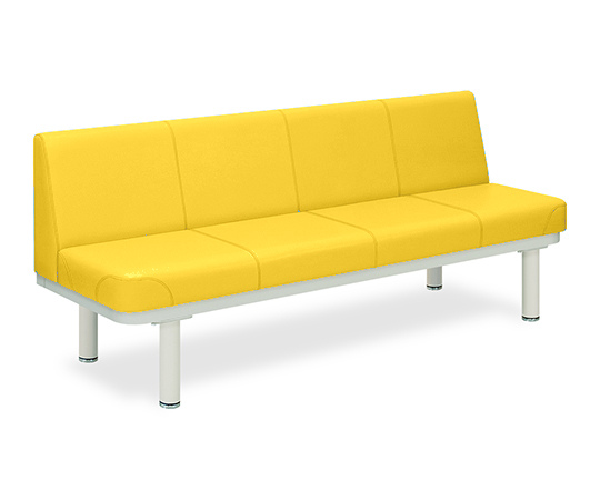 590型ソファー・背付き（01） 座幅45（全幅63）×長さ120×座高48（全高82）cm イエロー