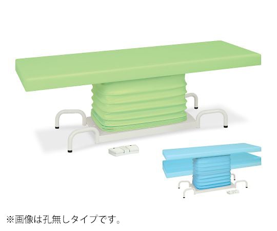 有孔電動マイスターS 幅65×長さ180×高さ46～78cm　ライトブルー