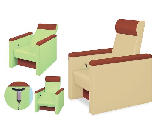 電動起立補助らくチェアー 幅51×奥行82～120×高さ41cm　イエロー