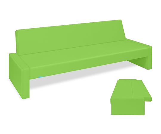 ベンチベッドSD 座幅50（全幅91）×長さ206（座面190）×座高39（全高77）cm 抹茶