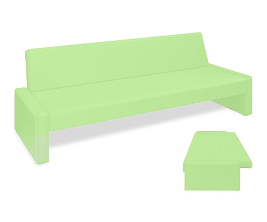 ベンチベッドSD 座幅50（全幅91）×長さ206（座面190）×座高39（全高77）cm ライムグリーン