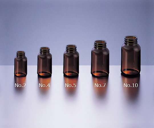 軽量規格瓶（褐色） No.3 本体のみ 100本入 0612-732