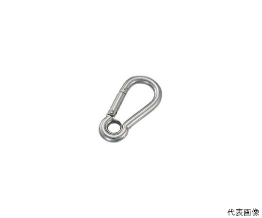 ステンレス　スナップフックA型（リング付）　線径11mm長さ120mm