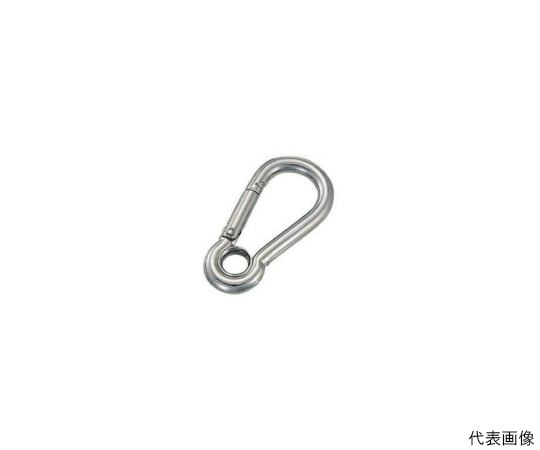 ステンレス　スナップフックA型（リング付）　線径8mm長さ80mm　1個入