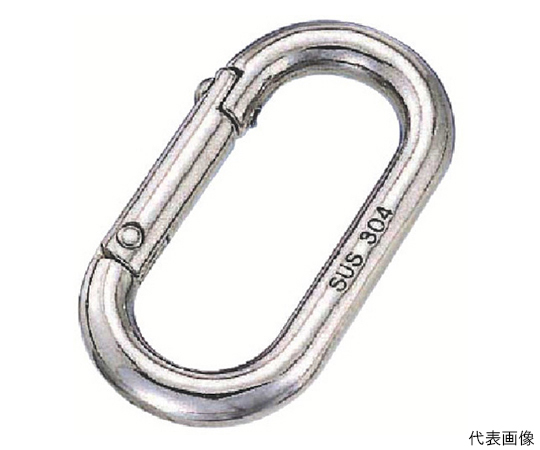 ステンレス　オーバルキャッチ　線径6mm長さ40mm　（1袋入）