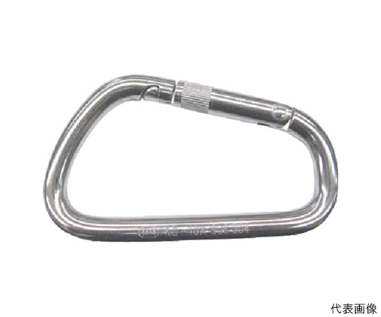 ステンレス　カラビナD型（環なし）　線径10mm長さ115mm