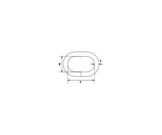 ステンレス　楕円リンク　線径16mm内長100mm　RO16