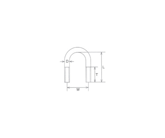 ステンレス　一般鋼管用Uボルト　ピッチ21mm