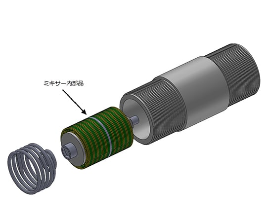 63-1204-36 MSEスタティックミキサー20A（3/4B）用混合エレメント XSN-20A-P 【AXEL】 アズワン