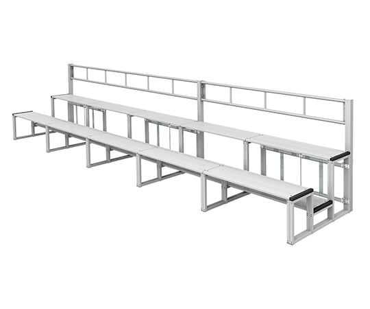 標準観覧席　2段5連セット　手すり付