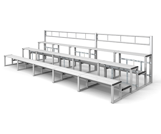 観覧席足場ワイドタイプ　3段5連セット　手すり付