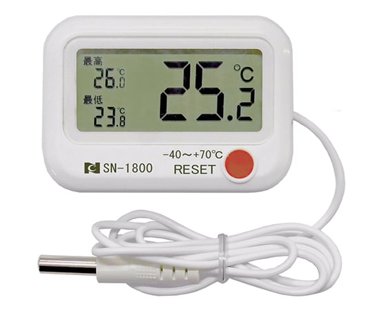63-1222-80 デジタル最高最低温度計 SN-1800