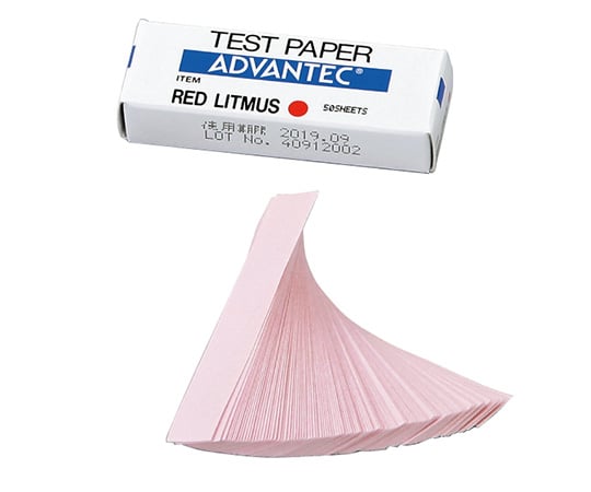 リトマス試験紙　紙箱入り　赤